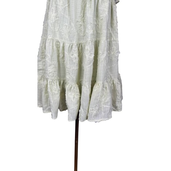 NWT All In Favor Medium Pistachio Ruffled Mini Dress Open Back & Adjustable Tie - Picture 14 of 16